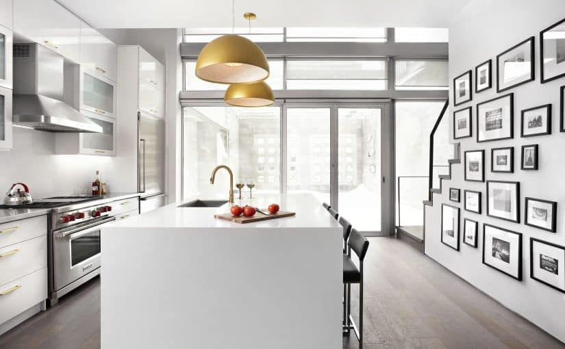 Richmond Street House _ Residential Interior Design _ LUX Design Toronto _ White Kitchen Renovation, Wolf Stove, Gold Fixtures (4)